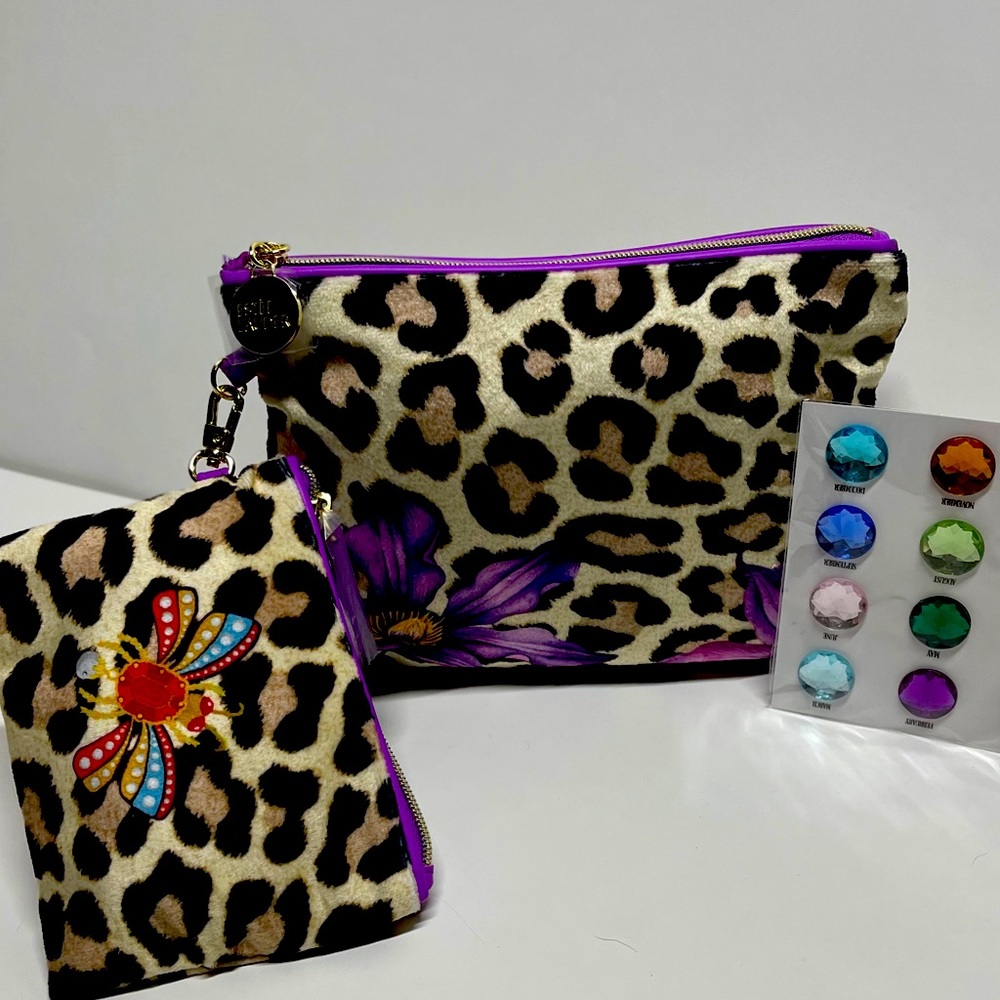 🆕  Estee Lauder Animal Print 2 Cosmetic Bags